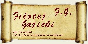 Filotej Gajicki vizit kartica
